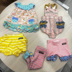 Matilda Jane Girls Clothing Lot Size 6 to 12 Months Floral Colorful Ruffles